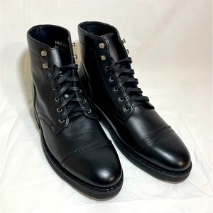 Thursday Boot Co. Men’s Captain Boots Black Leather Size 8 NWOB